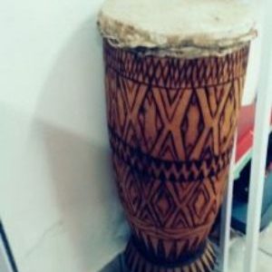 African Carved Drum