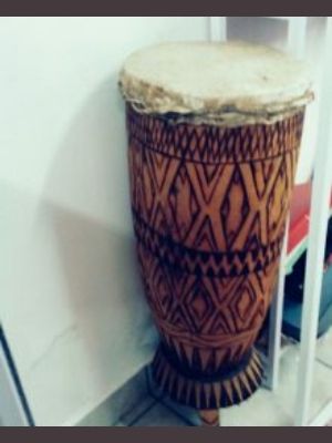 African Carved Drum