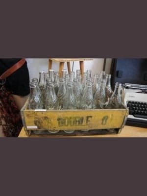 Glass Bottles and Crate