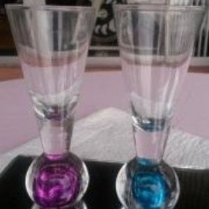 Murano Shot Glasses Blue and Pink