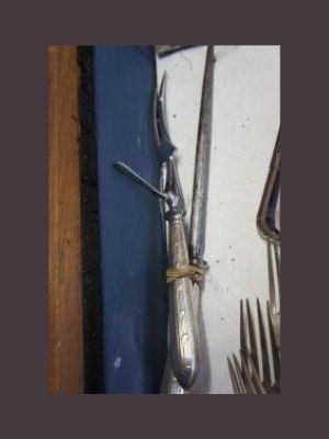 Silver Serving Fork and Knife Sharpener