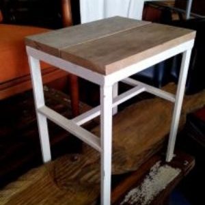 Steel Framed Side Wood Tables